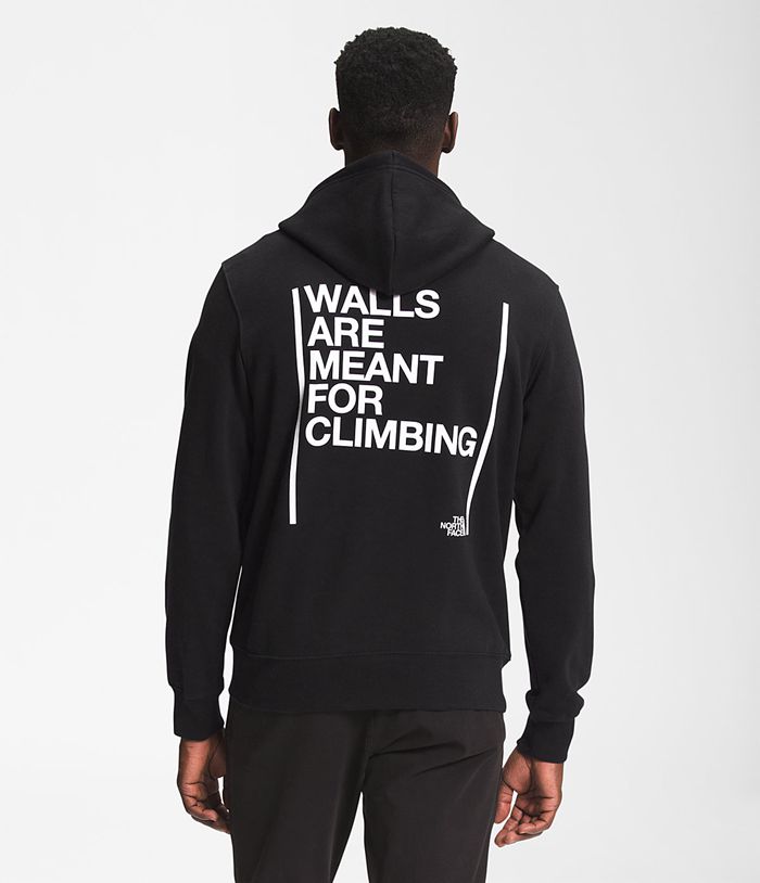 The North Face Hoodie Walls Pullover Black - Mens - Thailand YNUKT-4751